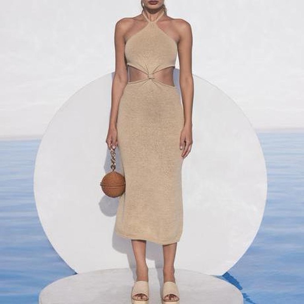 Cult Gaia Knit Dress Sand Size Small